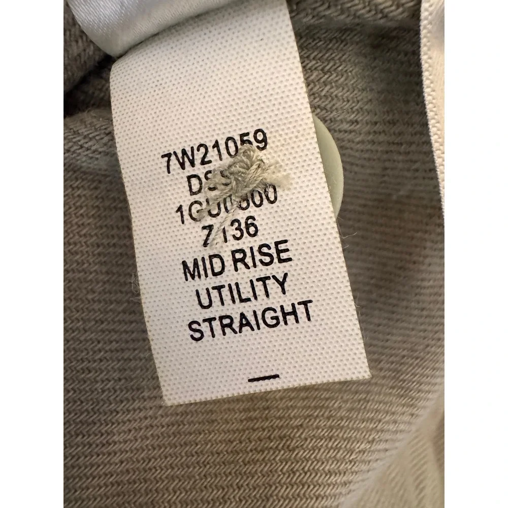 Lucky Brand Mid Rise Utility Straight Leg Pants Women 0 25 Olive Green Belted‎ - Picture 12 of 13